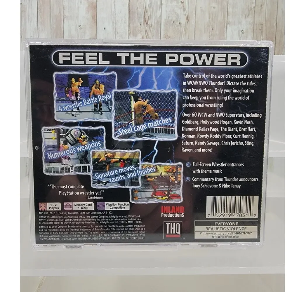 WCW NWO Thunder PS1 PlayStation 1 MD Complete CIB
